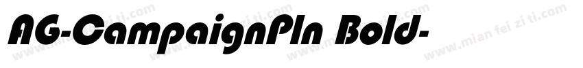 AG-CampaignPln Bold字体转换